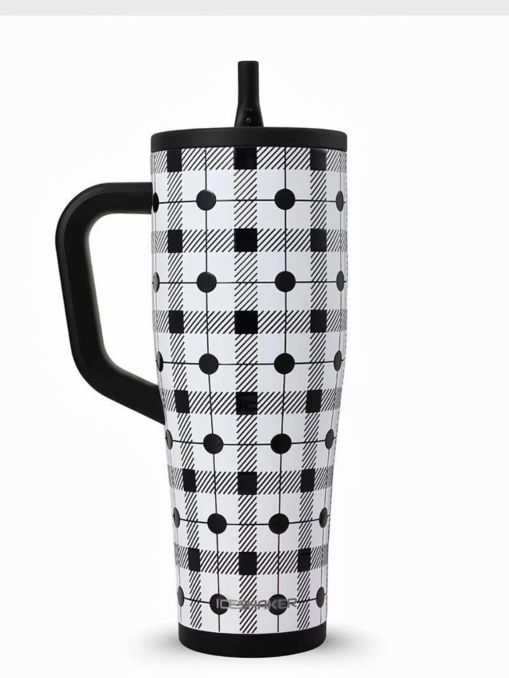 Ice Shaker 40oz Legend Series Shaker Bottle - Black & White Checkers
